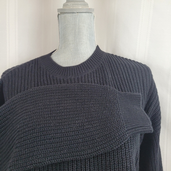 BP Black Cable Knit Sweater, Crew Neck, Size Medium, NWT - Picture 3 of 5